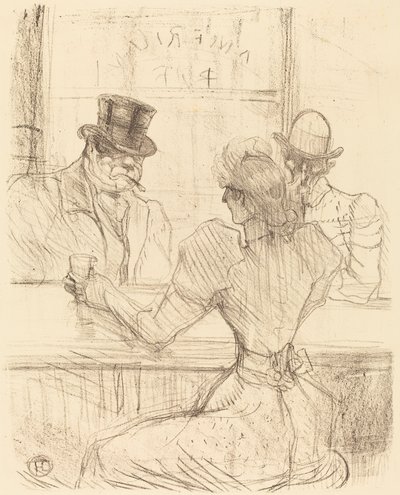 في Picton Bar ، شارع Scribe Au bar Picton ، شارع Scribe ، 1896. بواسطة هنري دي تولوز لوتريك