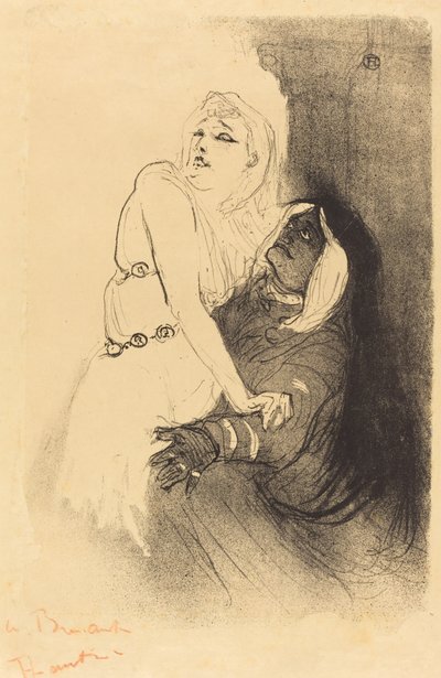 في عصر النهضة: سارة برنهارد في Phedre A la Renaissance: Sarah Bernhardt ... ، 1893. بواسطة هنري دي تولوز لوتريك