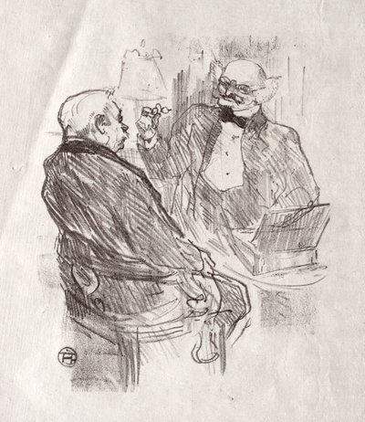 عند سفح سيناء: جورج كليمنصو ولوكوليست ماير ، 1898. بواسطة هنري دي تولوز لوتريك
