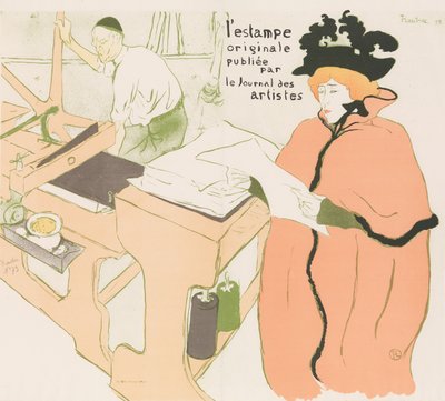 غلاف L'Estampeoriginale ، الألبوم الأول ، نشرته Journal des Artistes ، 1893. ، 1893. بواسطة هنري دي تولوز لوتريك