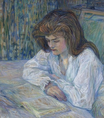 Die Lesende (La Liseuse). 1889 بواسطة هنري دي تولوز لوتريك