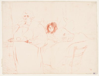 Elles: امرأة تحمل صينية ، السيدة Baron و Mlle. Popo ، 1896. بواسطة هنري دي تولوز لوتريك