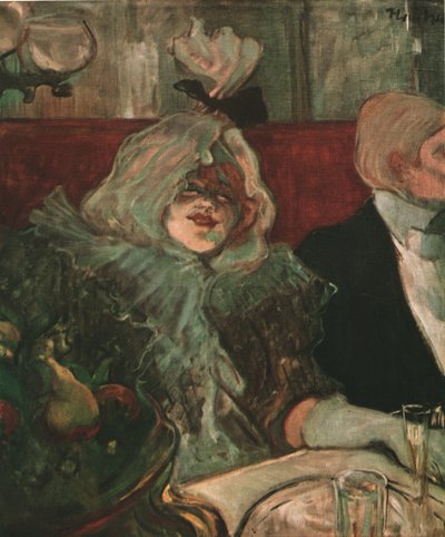 "In a Private Dining Room At the Rat Mort"، c1899، 1952. بواسطة هنري دي تولوز لوتريك