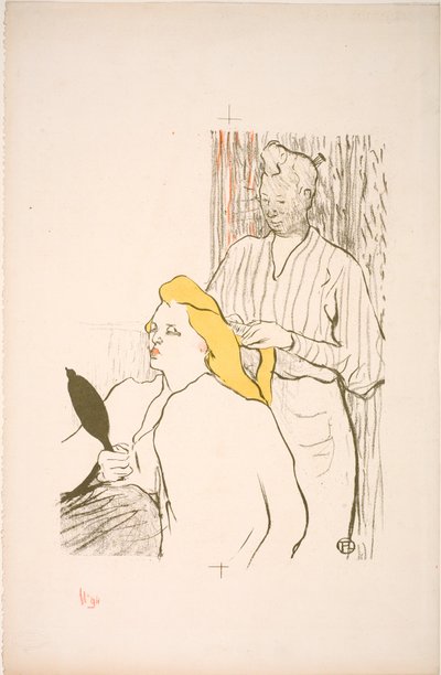 تصفيفة الشعر. برنامج مسرحي مجاني بواسطة Henri de Toulouse Lautrec