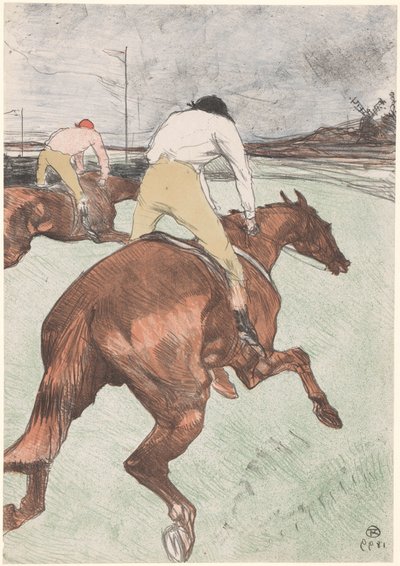 "Le Jockey" اثنان من الفرسان على ظهور الخيل لو جوكي (العنوان الأصلي) سباق الخيل (عنوان المسلسل) الدورات (عنوان المسلسل) بواسطة بييرفورت