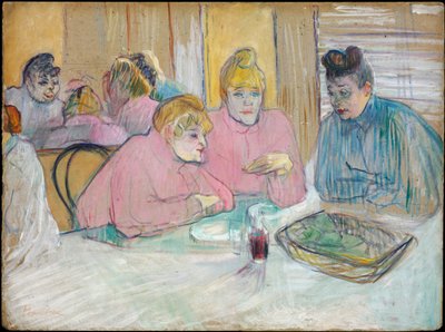 Les Dames dans la salle a manger - The Ladies in the Dining Room - Toulouse-Lautrec، Henri، de (1864-1901) - 1893-1894 - زيت على ورق مقوى - 60،2x80،7 - Szepmuveszeti Muzeum ، بودابست بواسطة هنري دي تولوز لوتريك