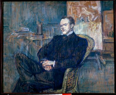 صورة بول ليكليرك (1872-1956) مؤسس لوحة Revue Blanche بواسطة هنري تولوز لوتريك (1864-1901) 1897 صن. 0،54 × 0،97 م باريس ، متحف دورسيه بواسطة هنري دي تولوز لوتريك