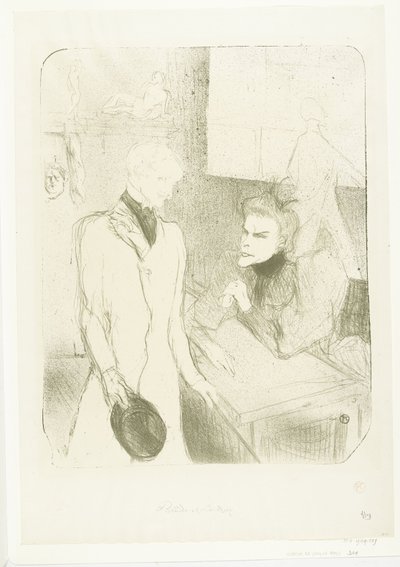 الممثلة Portret van Marthe Brandès بدور الممثل Charles le Bargy في لهجة ليه كابوتين برانديز وبارجي في كابوتين بواسطة هنري دي تولوز لوتريك