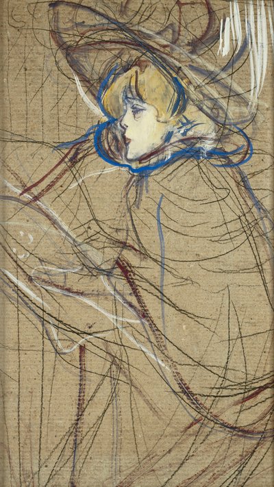 الملف الشخصي للمرأة: Jane Avril؛ صورة المرأة: جين أفريل ، 1893 بواسطة هنري دي تولوز لوتريك