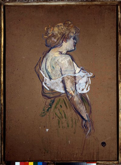الدعارة: "" صورة لوسي بيلاجر "" زيت على ورق مقوى بواسطة هنري دي تولوز لوتريك (1864-1901) 1896 صن. 0.8x0.6 م ألبي ، متحف تولوز لوتريك بواسطة هنري دي تولوز لوتريك