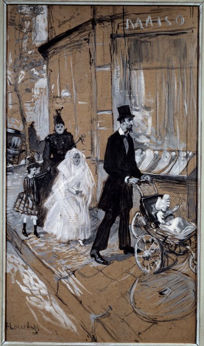 يوم المناولة الأولى الرسم على الورق المقوى بواسطة هنري دي تولوز لوتريك (1864-1901) 1888 صن. 0،37 × 0،65 م تولوز ، متحف الفنون الجميلة بواسطة هنري دي تولوز لوتريك
