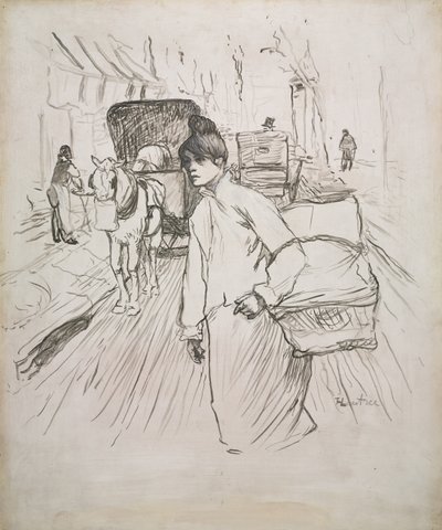 المغسلة ، 1888. بواسطة هنري دي تولوز لوتريك
