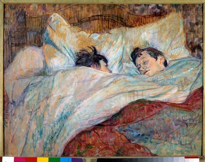 السرير طفلان نائمان. زيت على ورق مقوى بواسطة Henri de Toulouse Lautrec (1864-1901) 1892 Dim. 0،54 × 0،7 م باريس ، متحف دورسيه - السرير. طفلان نائمان. زيت على ورق مقوى لهنري دي تولوز لوتريك (1864-1901) بواسطة هنري دي تولوز لوتريك