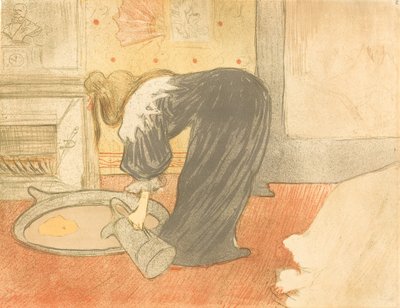 امرأة في حوض الاستحمام Femme au tub ، 1896. بواسطة هنري دي تولوز لوتريك
