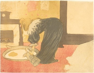 امرأة في حوض الاستحمام Femme au tub ، 1896. بواسطة هنري دي تولوز لوتريك