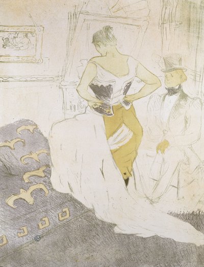 امرأة في مشد ، من Elles ؛ امرأة في مشد ، من Elles ، 1896 بواسطة هنري دي تولوز لوتريك