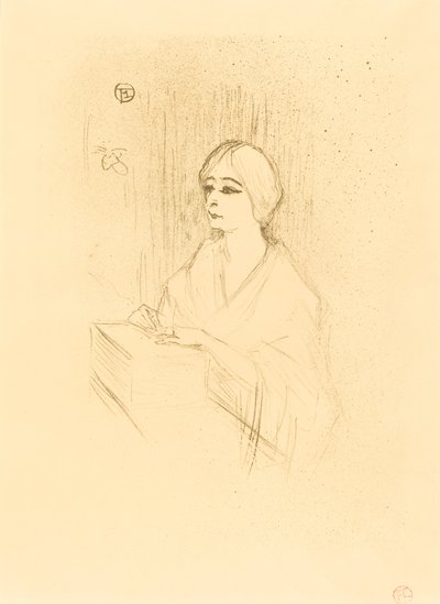 Yahne في صندوقه Yahne في صندوقه ، 1895. بواسطة هنري دي تولوز لوتريك