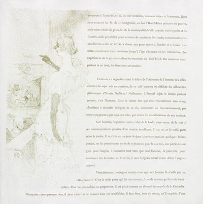 سلسلة إيفيت جيلبرت الفرنسية: رقم 6 ، 1894. بواسطة هنري دي تولوز لوتريك