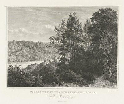 منظر لوادي في حديقة Klarenbeek بالقرب من Arnhem الوادي في Klarenbeeksche Bosch (العنوان على الكائن) مشاهد من محيط مدينة أرنهيم (عنوان المسلسل) بواسطة Isaac Anne Nijhoff en Zn