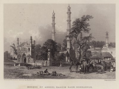 مسجد عبد الرحيم خان ، برهانبور (لون ليثو) بواسطة هنري (بعد) وارن