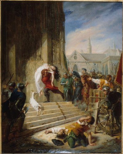 كواسيمودو ينقذ إزميرالدا من الجلادين ، 1832. بواسطة هنري