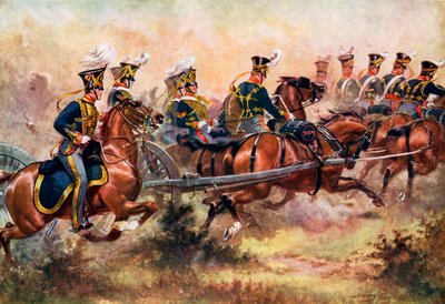 "مدفعية الحصان الملكي ، c1832" ، c1920. بواسطة هنري أ باين