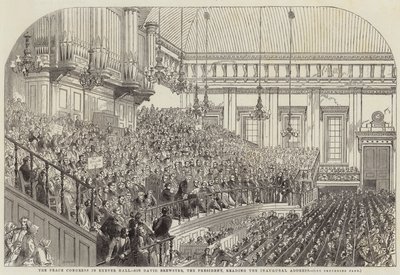 مؤتمر السلام في إكستر هول ، السير ديفيد بروستر ، الرئيس ، يقرأ الخطاب الافتتاحي بواسطة هنري أنيلاي