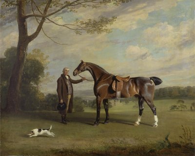 The Earl of Shrewsbury&39;s Groom Hold a Hunter، c.1800 (زيت على قماش) بواسطة هنري برنارد شالون
