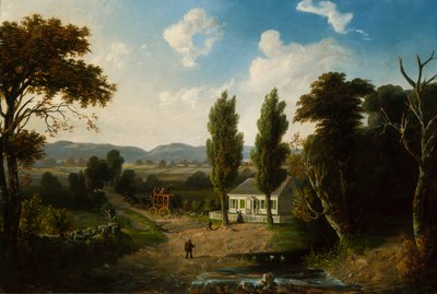 منظر طبيعي مع Stagecoach ، 1856. بواسطة هنري بويز