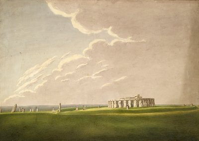 معبد ستونهنج الكبير في الفترة ما قبل الطوفان: في حالته الأصلية من الشمال ، 1824-1839 بواسطة هنري براون