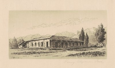Aguirre House Santa Barbara ، c. 1880. بواسطة هنري تشابمان فورد