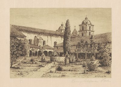 حديقة ، مهمة سانتا باربرا ، 1888. بواسطة هنري تشابمان فورد