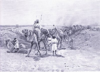 يرسل سليمان الهدايا إلى حيرام بواسطة هنري تشارلز سيبينجز رايت