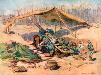 موقع المدفعية الفرنسية ، فرنسا ، 1918 ، 1926. بواسطة هنري شيفر