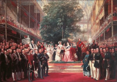 Queen Victoria inaugurating The Great Exposition in Hyde Park بواسطة هنري كورتني سيلوس