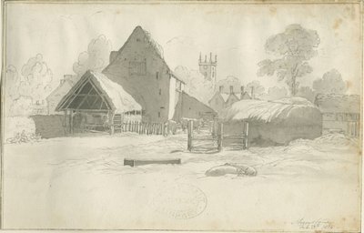 Shenstone - مزرعة: رسم بني داكن ، و [1788-1855] (رسم) بواسطة هنري كرزون ألبورت