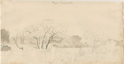 تامورث - منظر بعيد: الرسم بقلم الرصاص ، و [1788-1855] (رسم) بواسطة هنري كرزون ألبورت