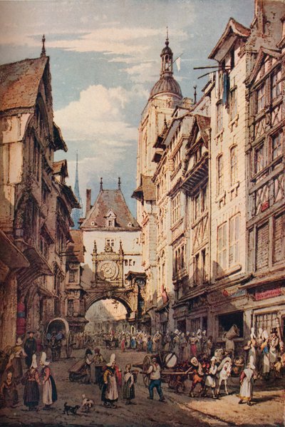 Rue De La Grosse Horloge ، روان ، 1821 بواسطة هنري إدريدج