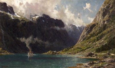 Naeroyfjord ، النرويج ، 1902 بواسطة هنري انفيلد