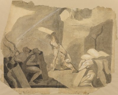جبابرة اقتحام جبل أوليمبوس بواسطة Johann Heinrich Füssli