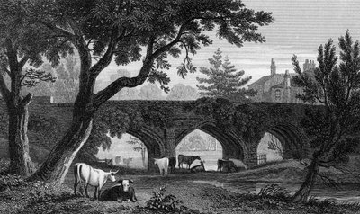 جسر إلثام ، كينت ، نقش بواسطة هنري أدلارد ، 1832 بواسطة هنري جاستينو