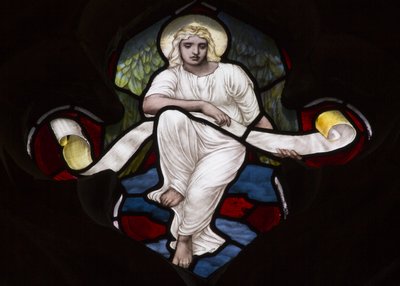 Quatrefoil Tracery Angel ، 1882 (زجاج ملون) بواسطة هنري عطلة