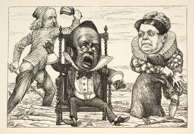 كان خوفه عظيمًا جدًا لدرجة أن صدرته تحول إلى اللون الأبيض "، من The Hunting of the Snark ، وهو عذاب في ثمانية نوبات ، بواسطة لويس كارول ، حانة. 1876 بواسطة هنري عطلة