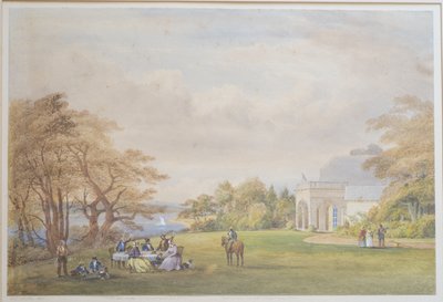 عائلة دروموند في Bournehill Cottage ، 1858 (مرحاض على ورق) بواسطة هنري هولاند