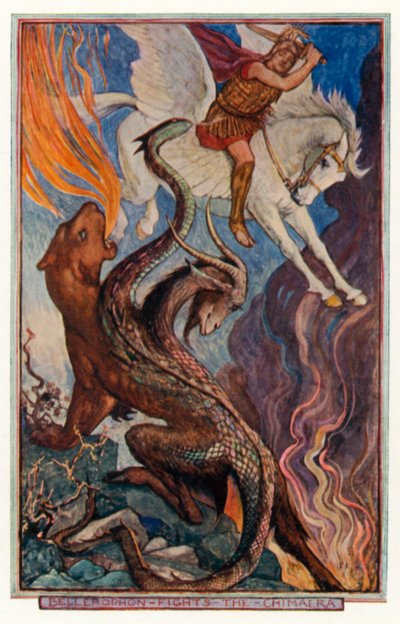 Bellerophon يحارب Chimaera (لون ليثو) بواسطة هنري العدل فورد
