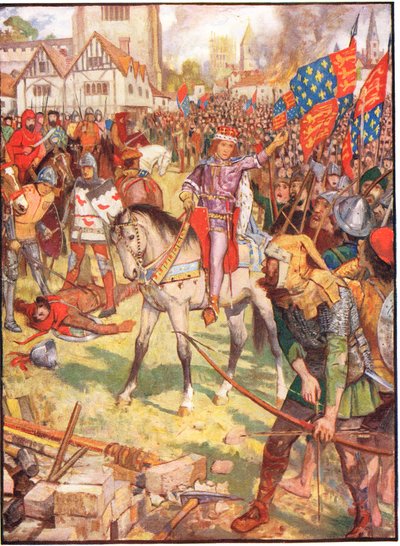 ثورة الفلاحين ، رسم توضيحي من "تاريخ إنجلترا" بقلم روديارد كيبلينغ ، 1911 بواسطة هنري العدل فورد