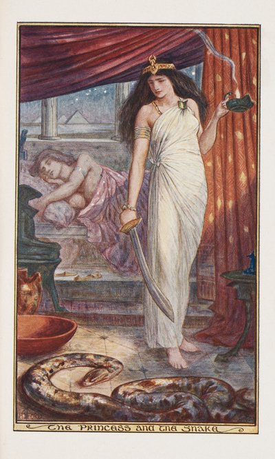 الأميرة الأفعى ، رسم توضيحي من كتاب الجنية البنية بقلم أندرو لينغ ، 1904 بواسطة هنري العدل فورد
