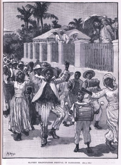 مهرجان تحرير الرق في BarbAD os 1834 بواسطة هنري ماريوت باجيت