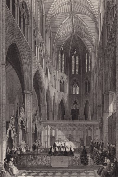 Consecration of colonial bishops in Westminster Abbey, London (engraving) بواسطة هنري ملفيل