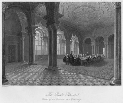 صالون البنك. محكمة المحافظ والشركة ، c1841 بواسطة هنري ملفيل